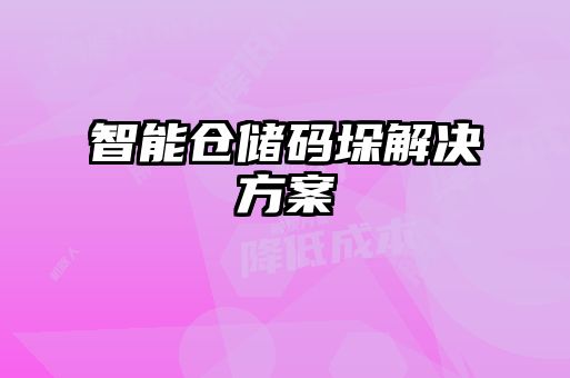 智能倉儲(chǔ)碼垛解決方案